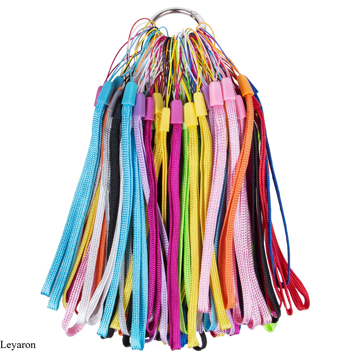 108 Pack 7 inch Lightweight Colorful Hand Wrist Lanyard Strap String, Short Hand Grip Lanyard for USB Flash Drives, Key, Keychain, ID Badge Holder, Name tag and Other Small Items-Assorted 12 Colors